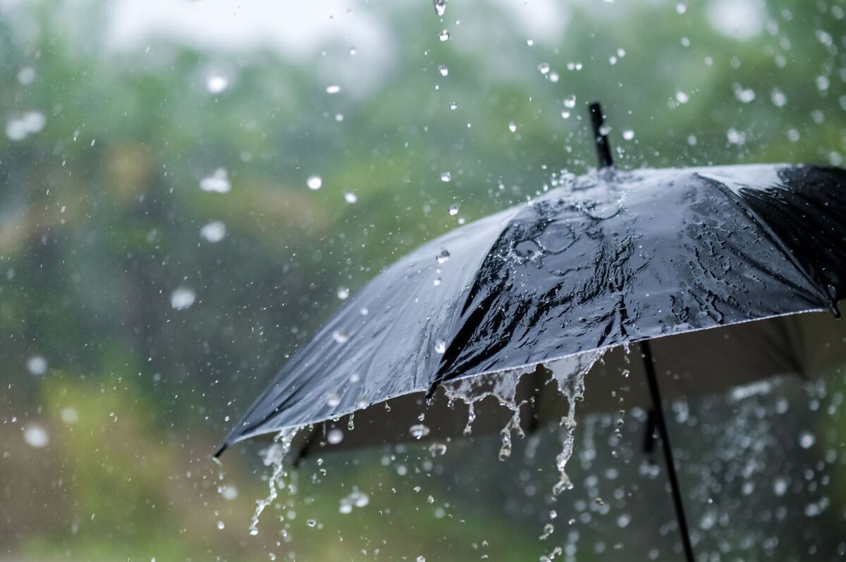 هشدار هواشناسی مبنی بر بارش شدید و رگباری باران